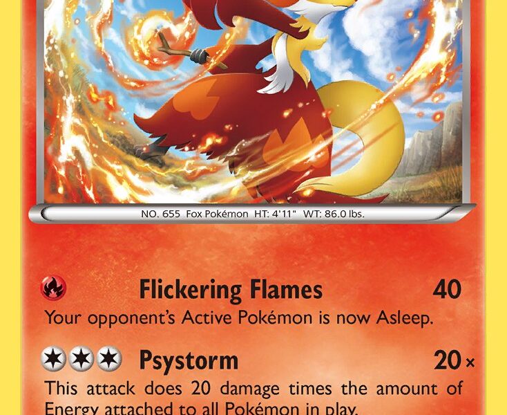 Delphox Pokemon Kaart