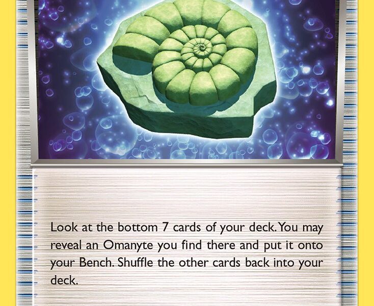 Helix Fossil Omanyte Pokemon Kaart