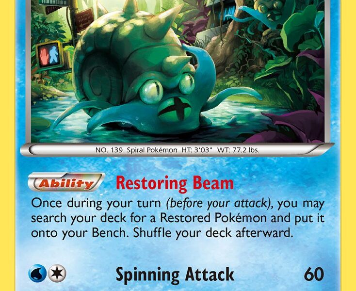Omastar Pokemon Kaart