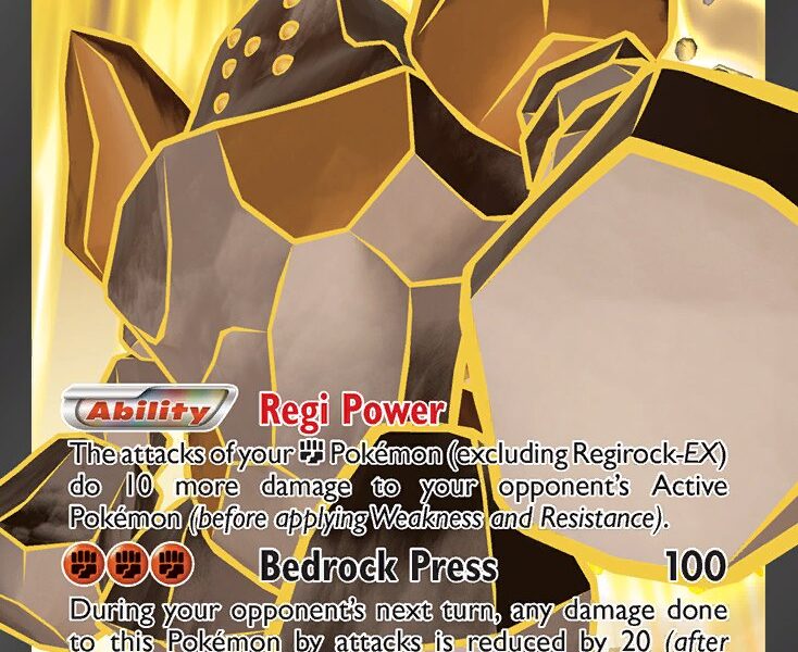 Regirock-EX Pokemon Kaart