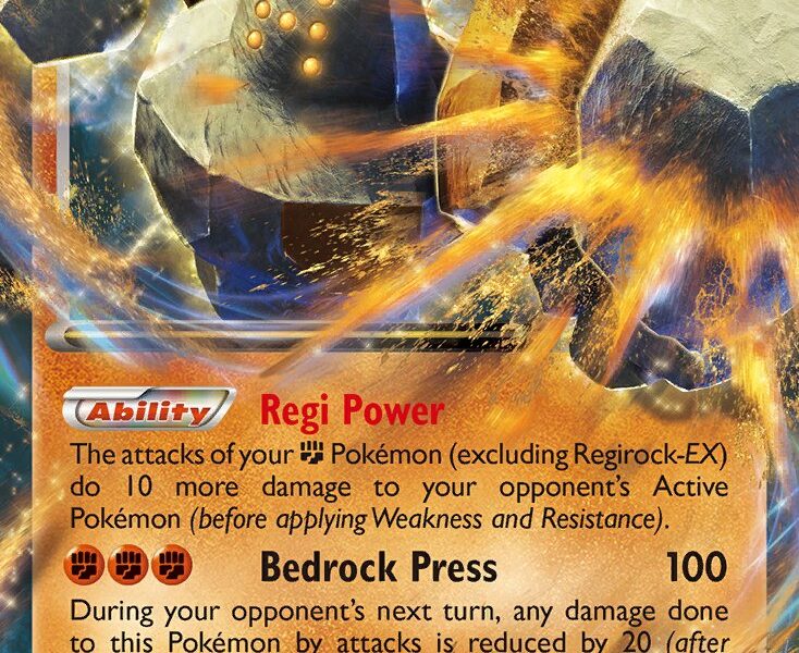 Regirock-EX Pokemon Kaart