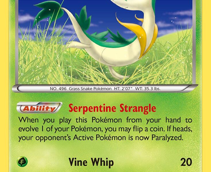 Servine Pokemon Kaart
