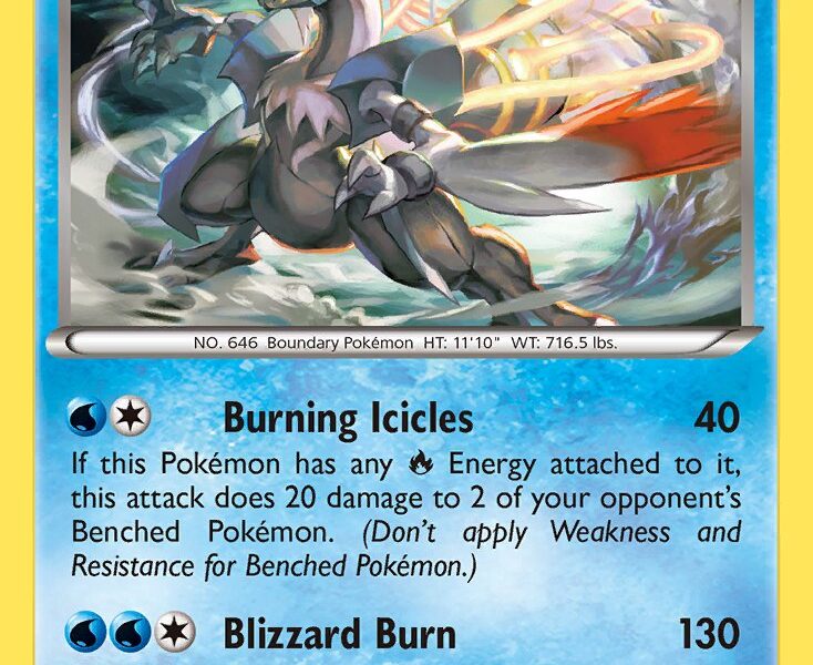 White Kyurem Pokemon Kaart