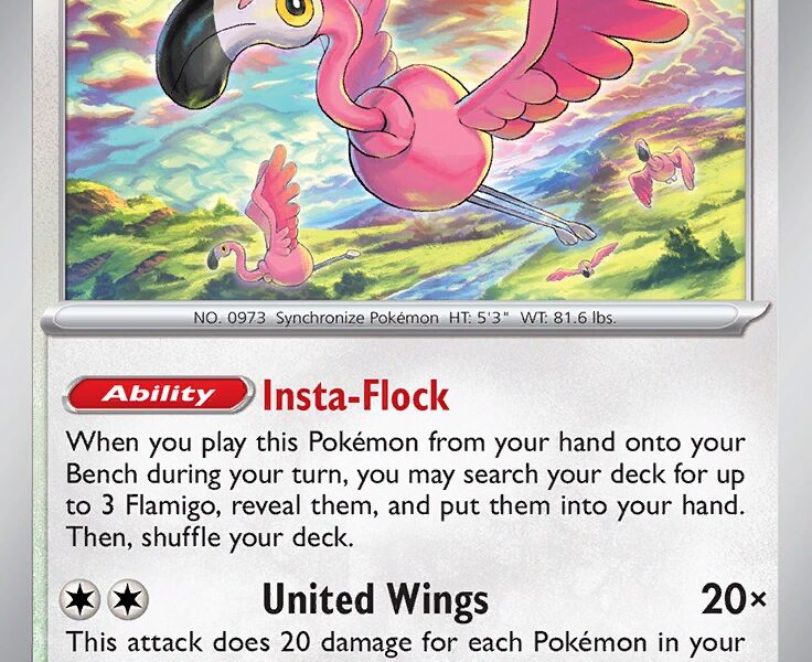 Flamigo Pokemon Kaart