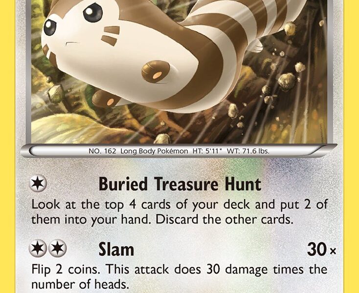Furret Pokemon Kaart