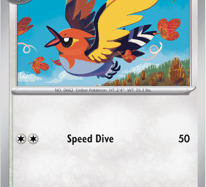 Fletchinder Pokemon Kaart