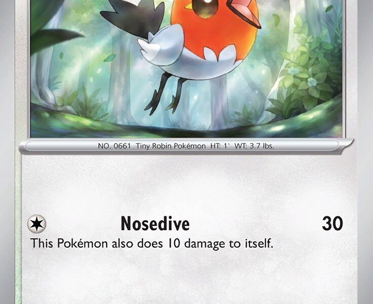 Fletchling Pokemon Kaart