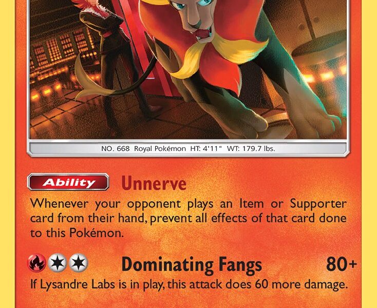 Pyroar Pokemon Kaart
