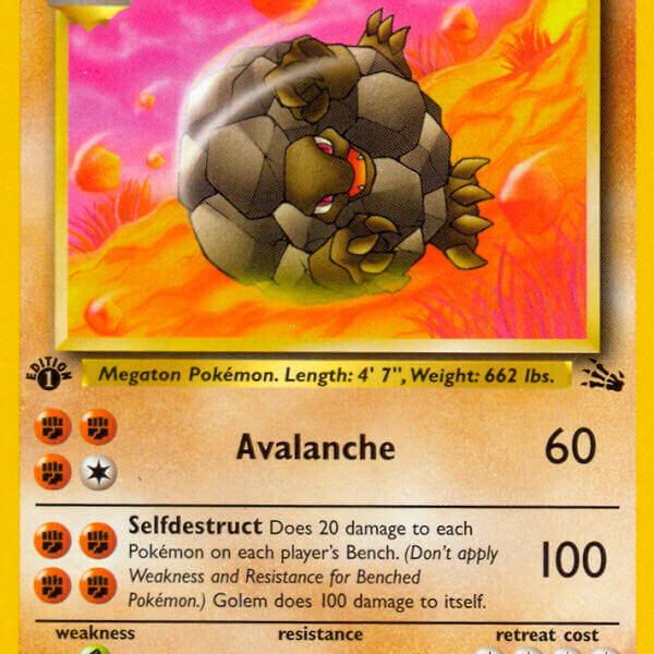 Golem Pokemon Kaart