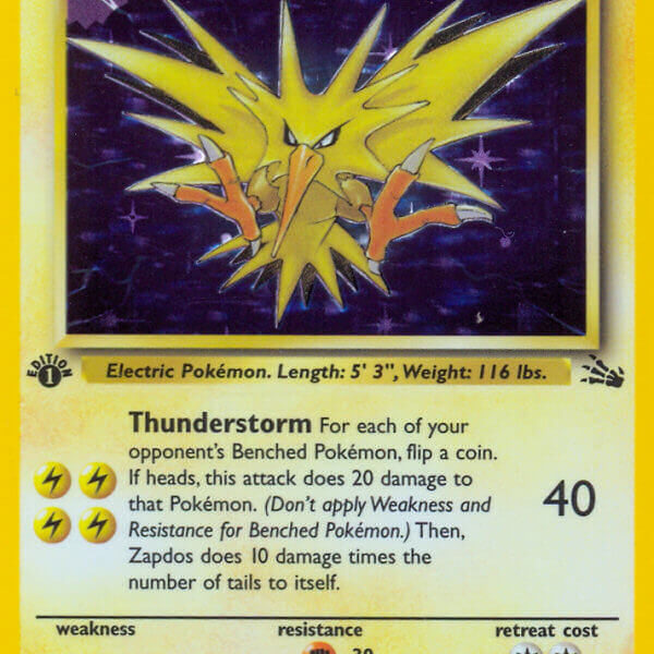 Zapdos Pokemon Kaart
