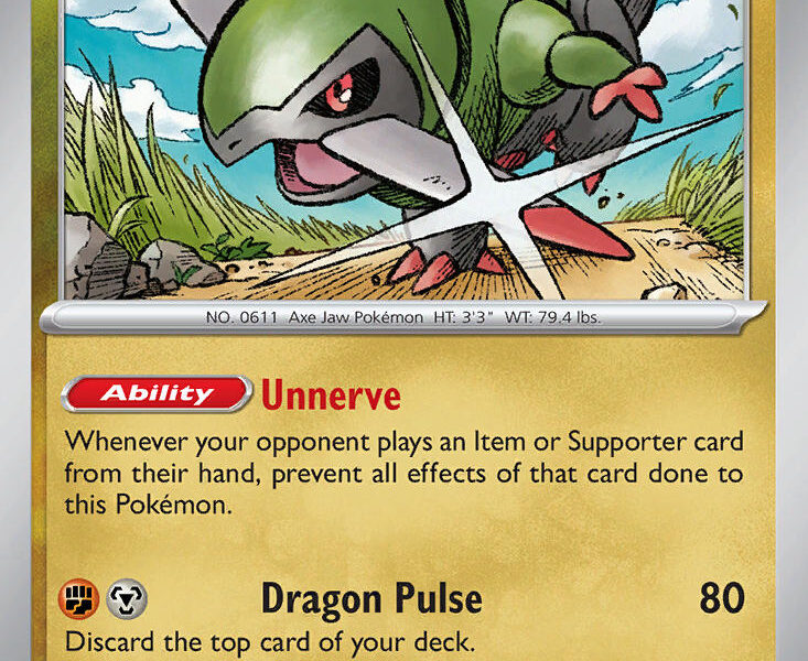 Fraxure Pokemon Kaart