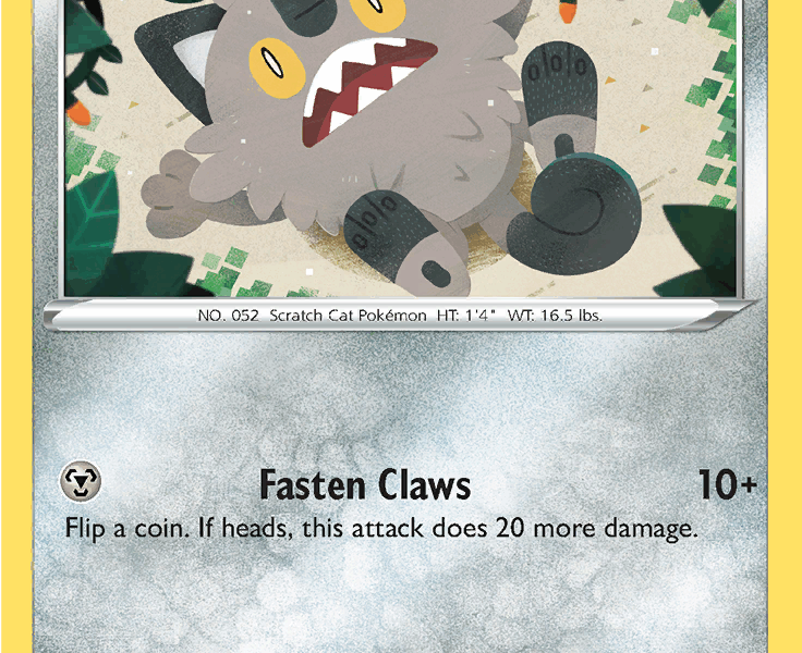 Galarian Meowth Pokemon Kaart
