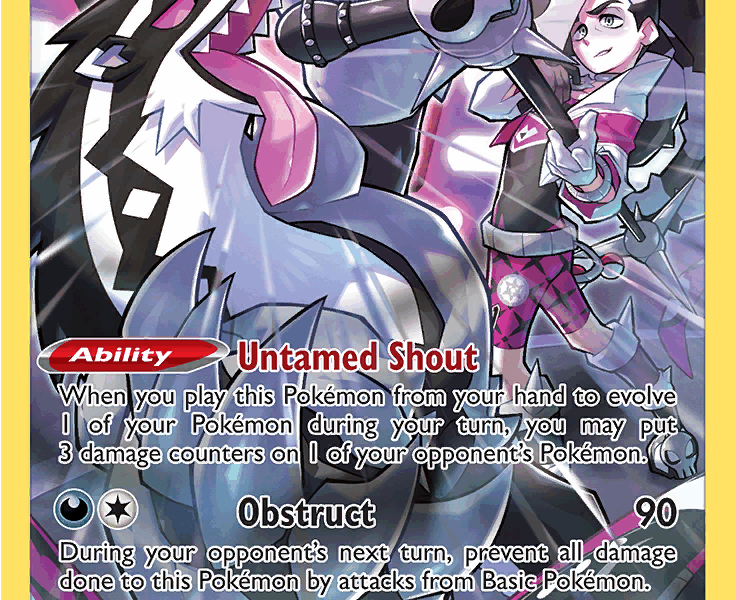 Galarian Obstagoon Pokemon Kaart