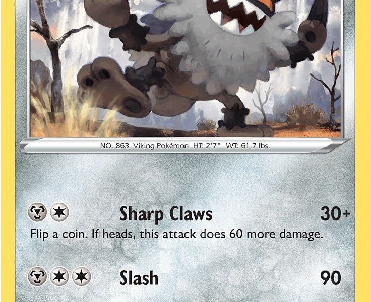 Galarian Perrserker Pokemon Kaart
