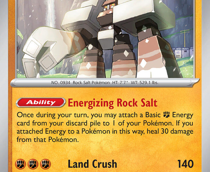 Garganacl Pokemon Kaart