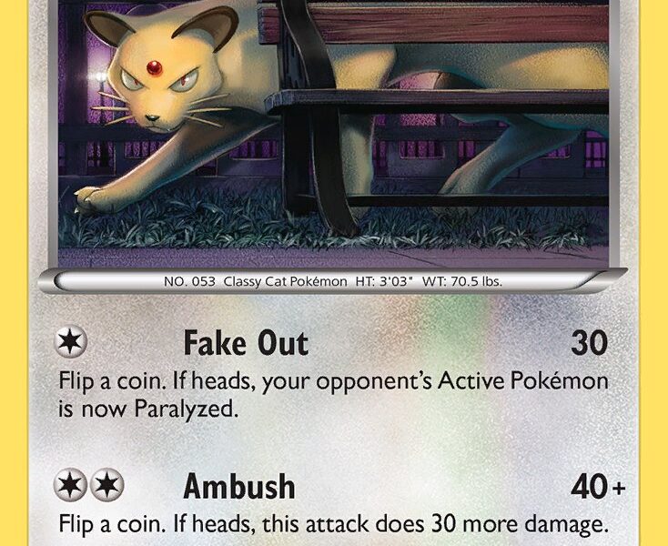 Persian Pokemon Kaart