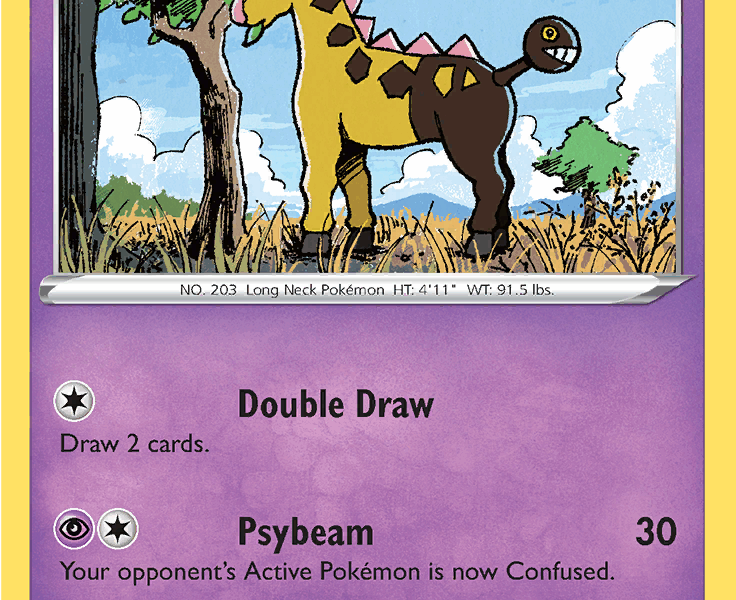 Girafarig Pokemon Kaart
