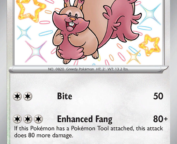 Greedent Pokemon Kaart