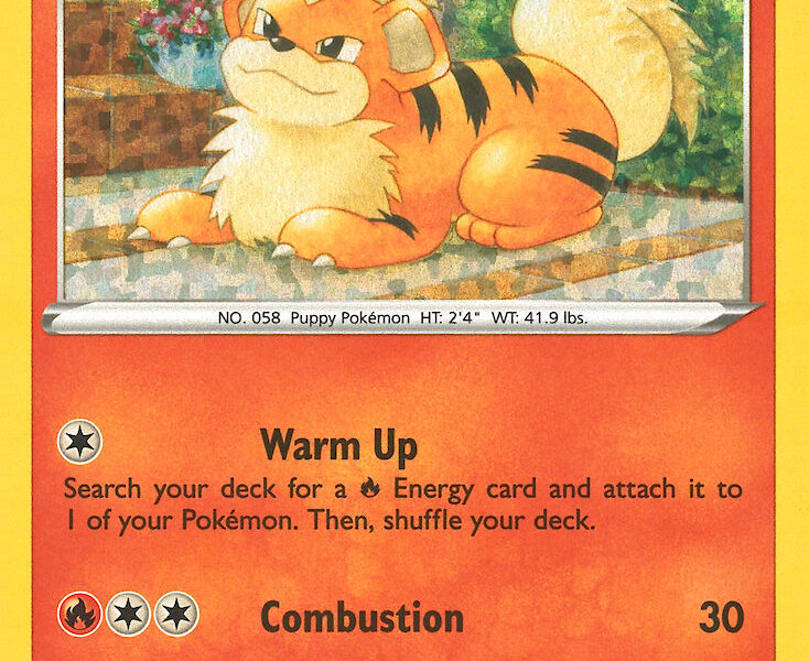 Growlithe Pokemon Kaart