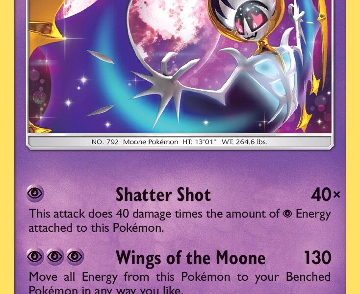 Lunala Pokemon Kaart