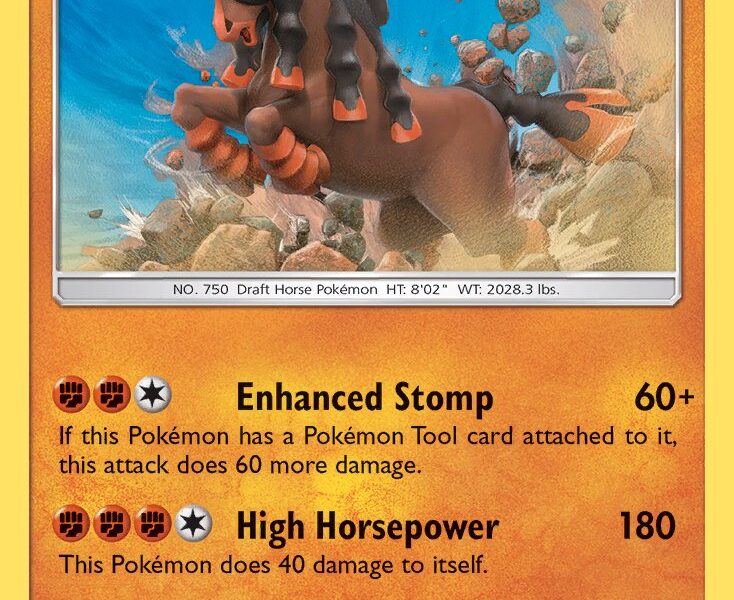Mudsdale Pokemon Kaart