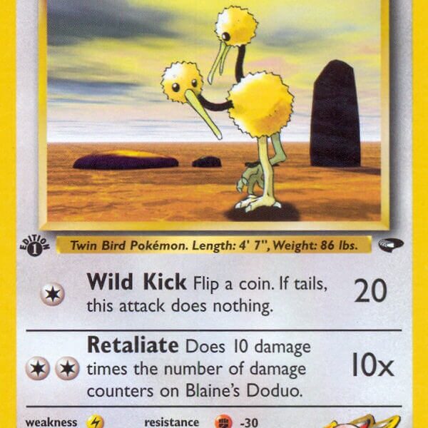 Blaine’s Doduo Pokemon Kaart