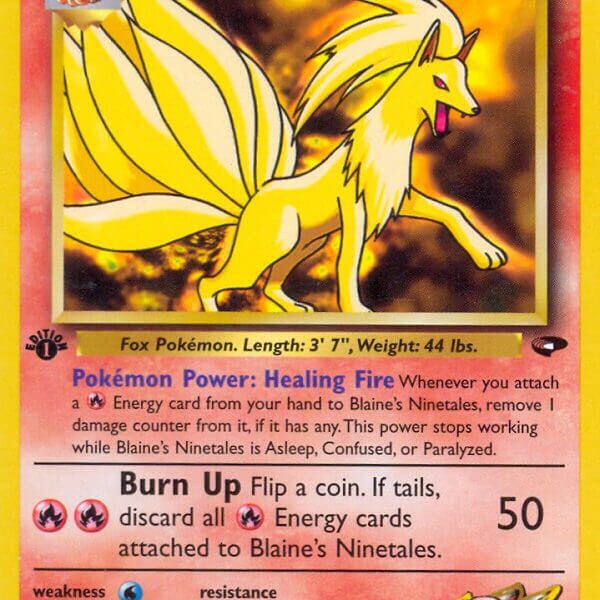 Blaine’s Ninetales Pokemon Kaart