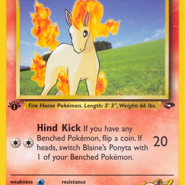 Blaine’s Ponyta Pokemon Kaart