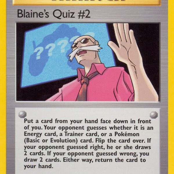 Blaine’s Quiz #2 Pokemon Kaart