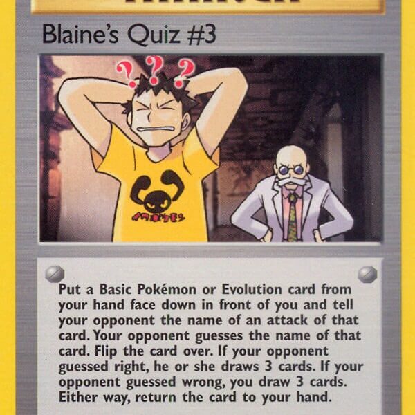 Blaine’s Quiz #3 Pokemon Kaart
