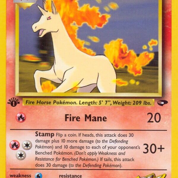 Blaine’s Rapidash Pokemon Kaart