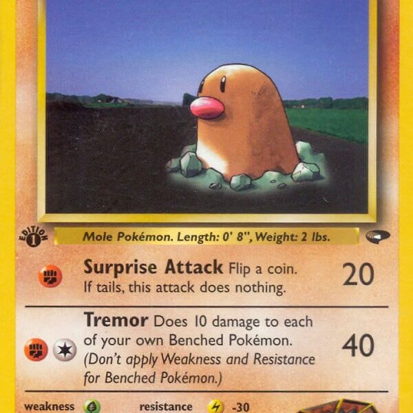 Brock’s Diglett Pokemon Kaart