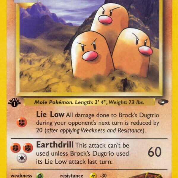 Brock’s Dugtrio Pokemon Kaart
