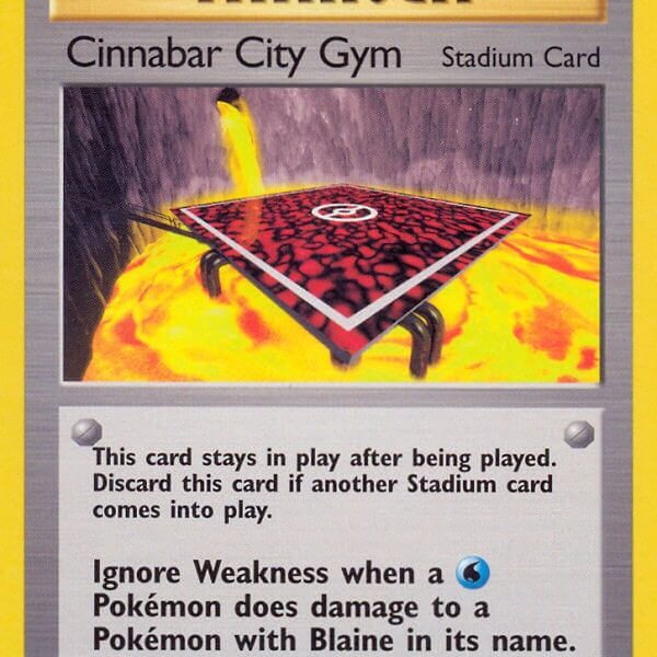 Cinnabar City Gym Pokemon Kaart