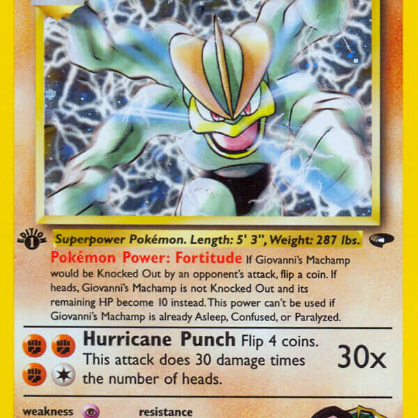 Giovanni’s Machamp Pokemon Kaart