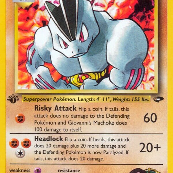 Giovanni’s Machoke Pokemon Kaart