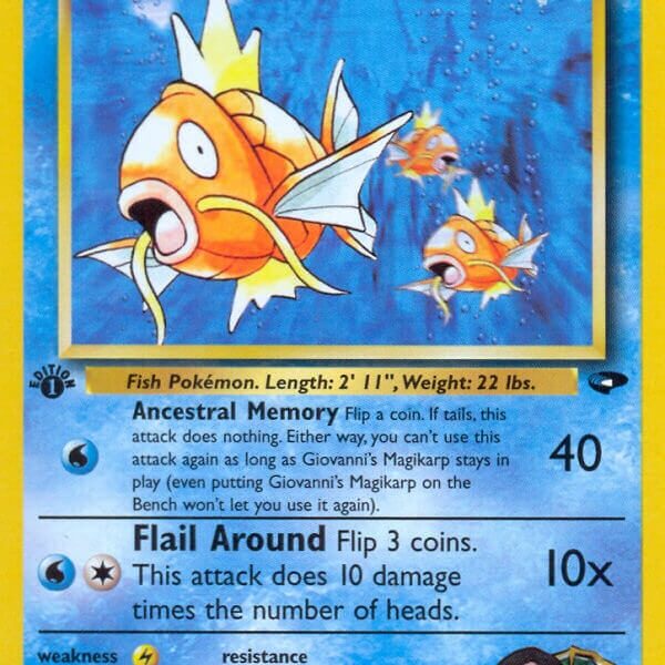Giovanni’s Magikarp Pokemon Kaart