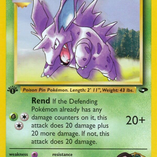 Giovanni’s Nidorino Pokemon Kaart