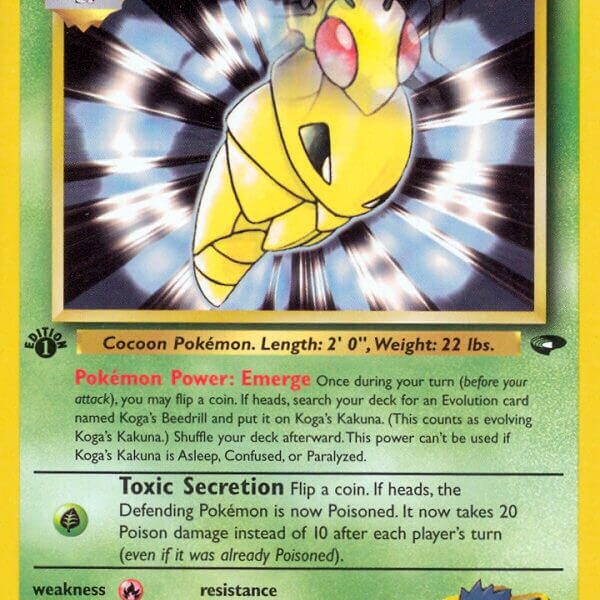 Koga’s Kakuna Pokemon Kaart