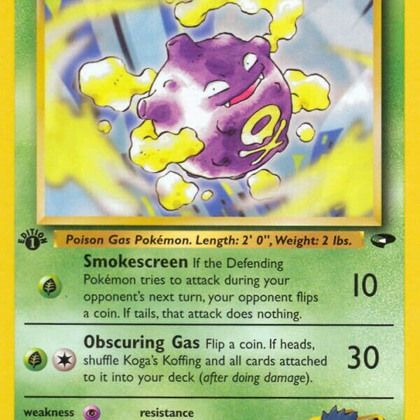 Koga’s Koffing Pokemon Kaart