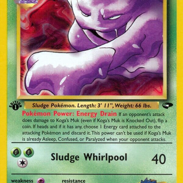 Koga’s Muk Pokemon Kaart