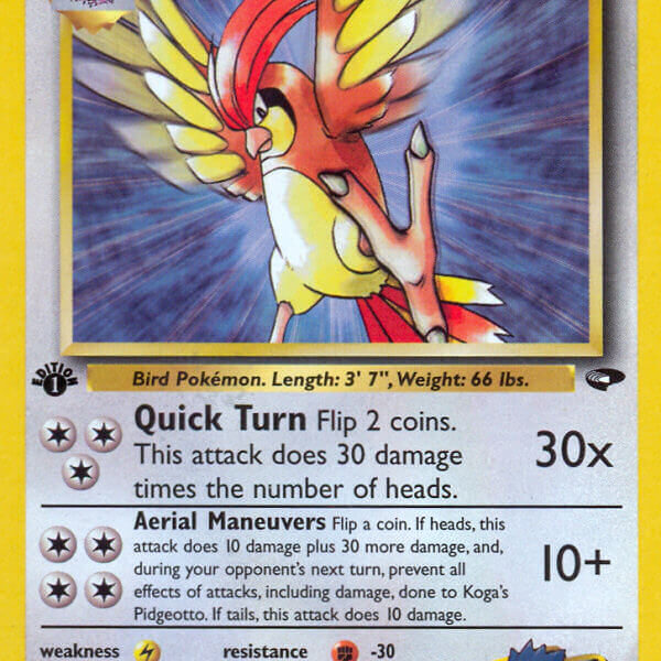 Koga’s Pidgeotto Pokemon Kaart