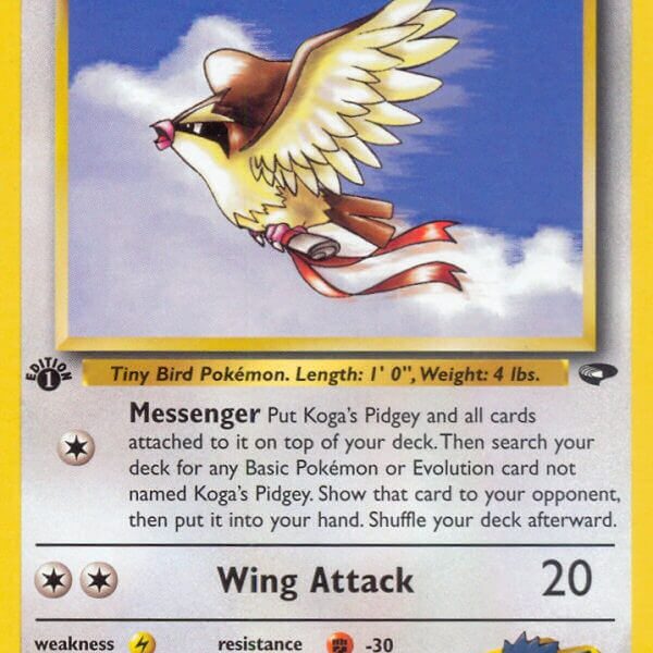 Koga’s Pidgey Pokemon Kaart