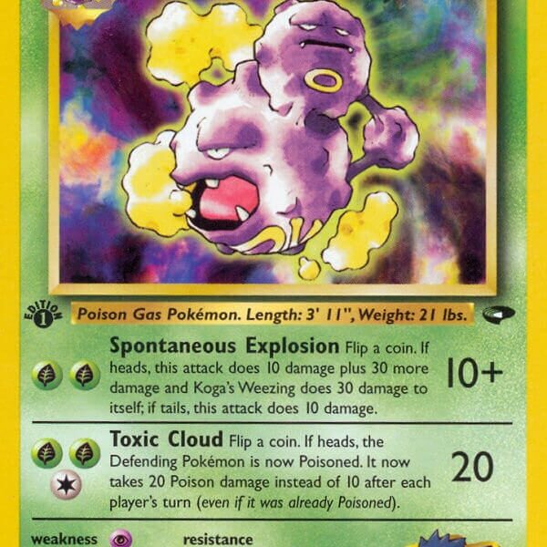 Koga’s Weezing Pokemon Kaart