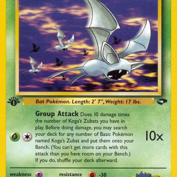 Koga’s Zubat Pokemon Kaart