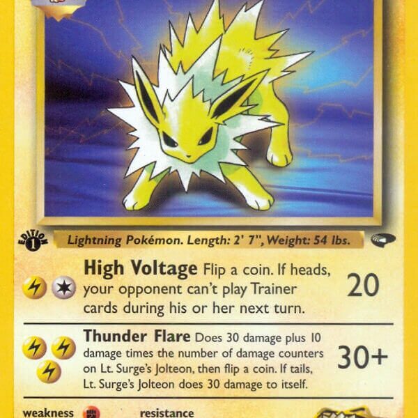 Lt. Surge’s Jolteon Pokemon Kaart