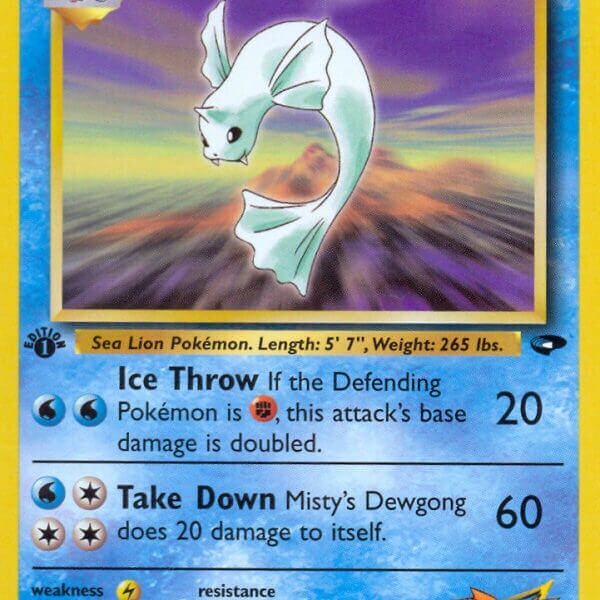 Misty’s Dewgong Pokemon Kaart