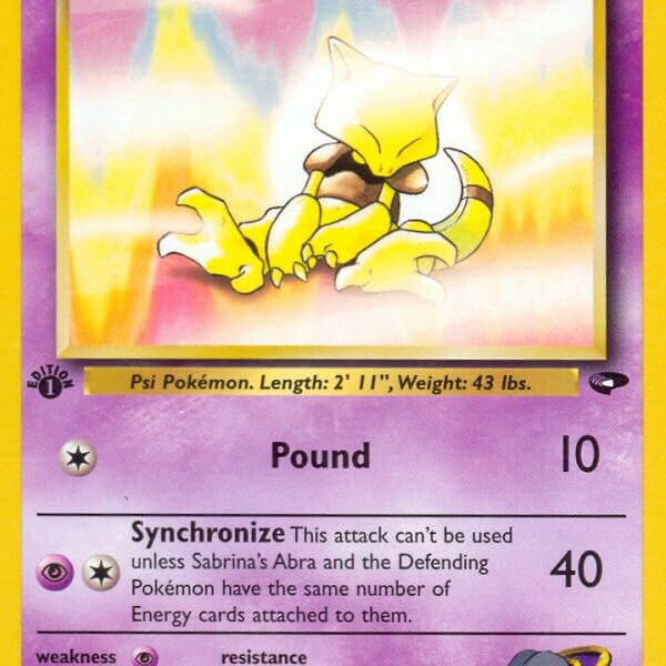 Sabrina’s Abra Pokemon Kaart