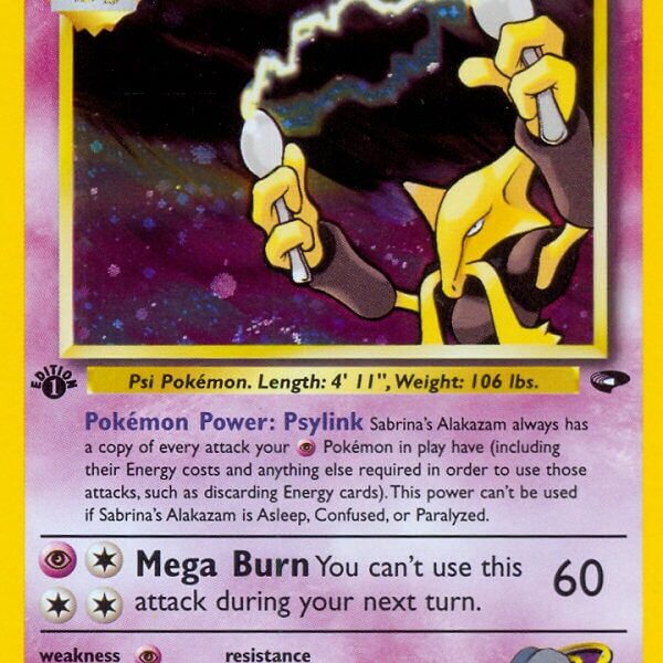 Sabrina’s Alakazam Pokemon Kaart