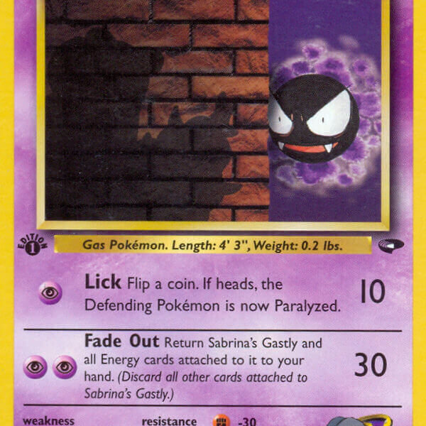 Sabrina’s Gastly Pokemon Kaart